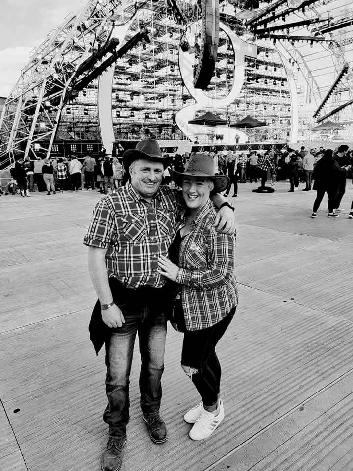 Padraig and Sarah at a concert